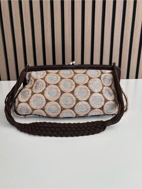 Auth VTG PRADA Tapestry Structured Bag
